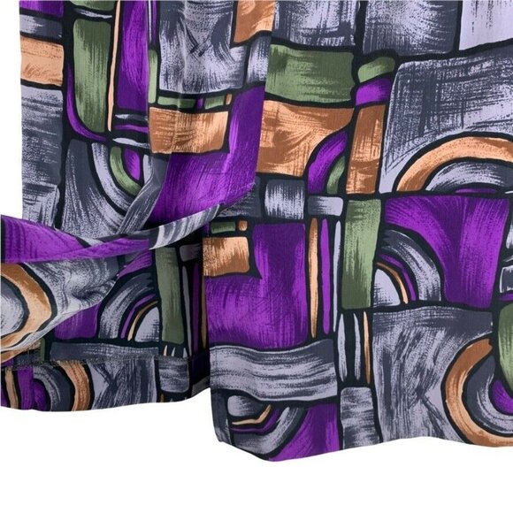 Vintage Skirt Size 16 Robbie Sport Pleated Back Slit Stretch Waist 90s Style - Picture 4 of 6